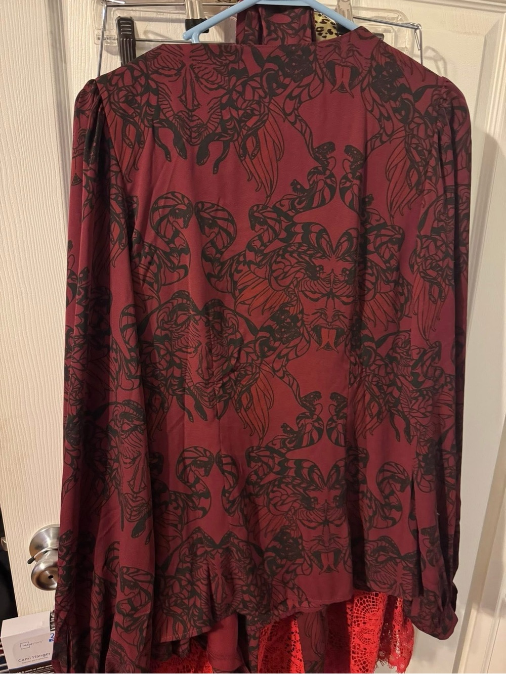 La Femme En Noir Gorgan wrap top - Picture 2 of 2